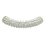 Brass Tube Beads, with Rhinestone Clay Pave, plated, with rhinestone Approx 4mm 