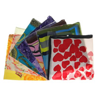 Seidenhalstuch Schal und Umschlagtuch, gemischte Farben, 50x50cm, verkauft von Strang