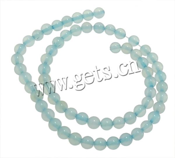 Natural Blue Agate Beads, Round, more sizes for choice, Grade AAA, Hole:Approx 1mm, Length:Approx 15 Inch, Sold By Strand