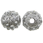 Strass Zinklegierung Perlen, mit Zinklegierung, rund, plattiert, keine, frei von Nickel, 14x14mm, Bohrung:ca. 3mm, verkauft von PC