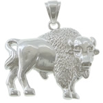 Sterling Silver Animal Pendants, 925 Sterling Silver, Cow, plated Approx 