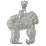 Sterling Silver Animal Pendants, 925 Sterling Silver, Monkey, plated Approx 