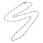 Мода нержавеющей стали ожерелье цепь, нержавеющая сталь, оригинальный цвет длина:18 дюймовый, продается Strand