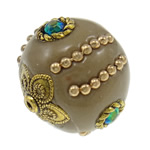 Indonesia Jewelry Beads, with rhinestone Approx 1mm 