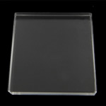 Cabujón de vidrio translúcido, Cuadrado, transparente & más tamaños para la opción, Vendido por UD