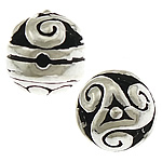 Thailand Sterling Silver Beads, Round, blacken Approx 1mm 