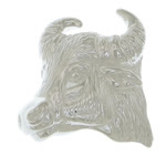 Sterling Silber Tier Anhänger, 925 Sterling Silber, Kuh, plattiert, keine, 33x36.5x8.5mm, Bohrung:ca. 6mm, verkauft von PC