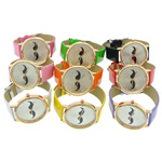 Bracelets de montre pour femmes, alliage de zinc, avec cuir PU & verre, Placage, plus de couleurs à choisir 19mm Environ 9.5 pouce, Vendu par PC