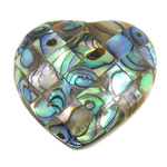 Abalone Shell Pendants, Heart, natural Approx 1mm 