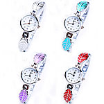 Fashion Watch Bracelet, Zinc Alloy, with Glass, platinum color plated, enamel & with rhinestone cadmium free, 20mm, 12mm Approx 7.3 Inch 