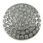 Zinc Alloy Rhinestone Pendants, Flat Round, plated, Customized & with rhinestone nickel, lead & cadmium free Approx 1mm 