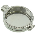 Zinc Alloy Floating Locket Pendant Frame, Flat Round, plated cadmium free Approx Inner Approx 30mm 
