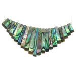 Abalone Shell Pendants, Rectangle, 4x10- Approx 1mm, Approx 