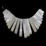 White Shell Pendants, Rectangle, 4x10- Approx 1mm, Approx 