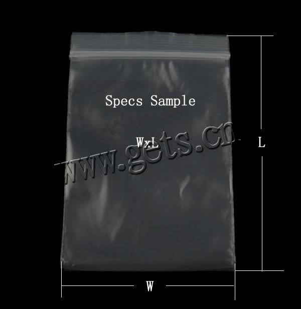 Пакеты Zip-Lock, пластик, Прямоугольная форма, прозрачный & больше размеров для выбора, 500ПК/сумка, продается сумка