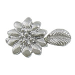 Brass Magnetic Clasp, Flower, plated Approx 2mm 