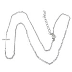 Fashion Stainless Steel Necklace Chain, 304 Stainless Steel, oval chain, original color 1.8mm Approx 17.5 Inch 