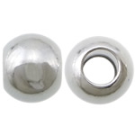 Edelstahl European Perlen, 201 Edelstahl, Rondell, Vollton, originale Farbe, 10mm, Bohrung:ca. 5mm, verkauft von PC