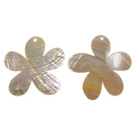 Ormeau coquille pendentifs, coquille d'ormeau, fleur, naturel - Environ 3mm, Vendu par PC
