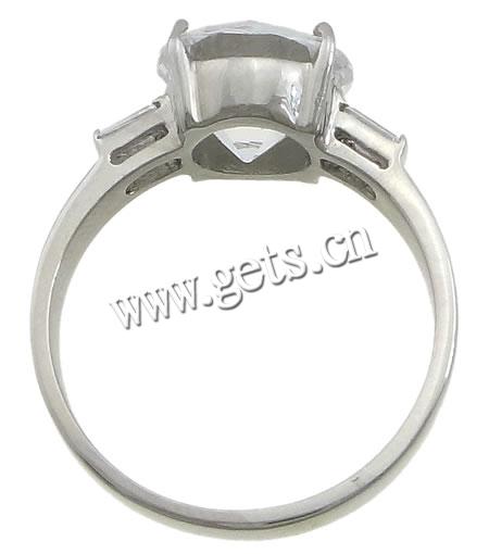 Cubic Zirconia Stainless Steel Finger Ring, different size for choice & with cubic zirconia, original color, 10mm, Sold By PC