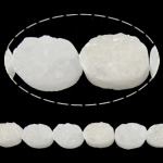 Natürliche klare Quarz Perlen, Klarer Quarz, flache Runde, 10x14mm, Bohrung:ca. 1mm, Länge:7.7 ZollInch, ca. 10PCs/Strang, verkauft von Strang