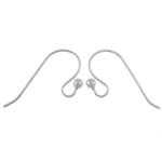 Sterling Silver Hook Earwire, 925 Sterling Silver, plated 3, 0.8mm Approx 3mm 