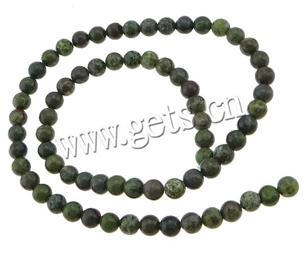 Green Rainforest Stone Beads, Round, more sizes for choice, Hole:Approx 1.2mm, Length:Approx 15 Inch, Sold By Strand