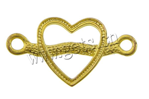 Rhinestone Zinc Alloy Connector, Heart, plated, Customized & with rhinestone & 1/1 loop, more colors for choice, 34x19x3mm, Hole:Approx 3mm, Sold By PC