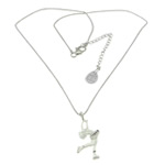 Sterling Silber Schmuck Halskette, 925 Sterling Silber, mit Verlängerungskettchen von 3 inch, Mädchen, plattiert, keine, 14x32x1mm, 1mm, Länge:ca. 16 ZollInch, verkauft von Strang