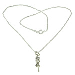 純銀製の宝石類のネックレス, 92.5％純度シルバー, 女の子, メッキ, 無色 1.1mm, 長さ:約 16 インチ, 売り手 ストランド