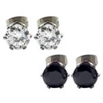 Stainless Steel Stud Earring, 316L Stainless Steel, stainless steel post pin, Flower, with cubic zirconia 3mm 