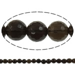 Perles en quartz fumé naturel, Rond, multiple tailles pour le choix & facettes Environ 1.5mm .7 pouce, Vendu par brin