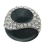 Zinc Alloy Shank Button, Dome, platinum color plated, enamel & with rhinestone, cadmium free Approx 3mm 
