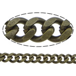 Brass Curb Chain, plated, open & twist oval chain cadmium free m 