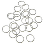 Sägeschnitt Sterling Silber Closed Sprung-Ring, 925 Sterling Silber, Kreisring, plattiert, keine, verkauft von PC