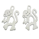Stainless Steel Animal Pendants, Monkey, plated Approx 1mm 
