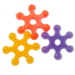 Plastic Spacer Beads, Snowflake, solid color, mixed colors Approx 2mm, Approx 