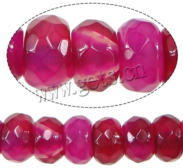 Perles agates rose naturelles, agate rose, rondelle, Personnalisé & multiple tailles pour le choix & facettes, Trou:Environ 2mm, Longueur:Environ 16 pouce, Vendu par brin