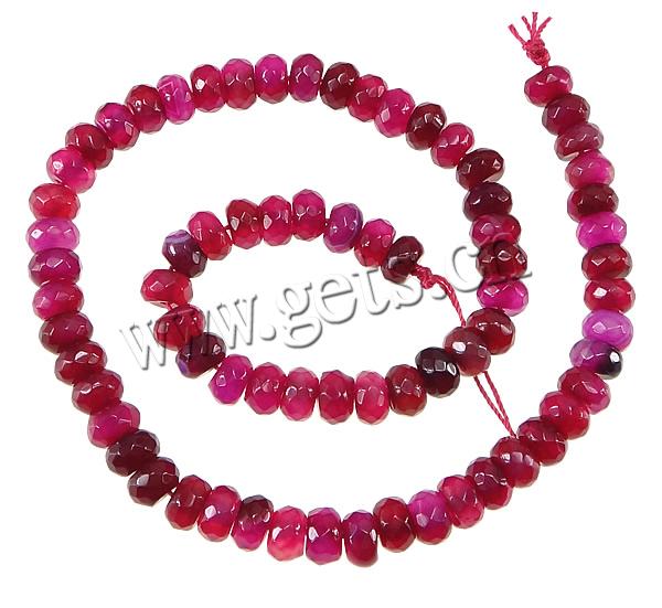 Natural Rose Agate Beads, Rondelle, Customized & more sizes for choice & faceted, Hole:Approx 2mm, Length:Approx 16 Inch, Sold By Strand
