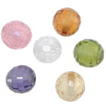 Cubic Zirconia Jewelry Beads, Round, faceted 8mm 