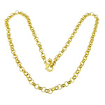 Brass Cable Link Necklace Chain, plated, rolo chain 5mm Approx 22 Inch 