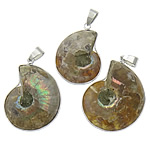 Gemstone Brass Pendants, with Gemstone, platinum color plated, mixed, 25- - Approx 