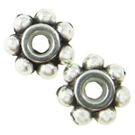 Perles intercalaires en alliage de zinc, fleur, Placage, plus de couleurs à choisir, protéger l'environnement, sans nickel, plomb et cadmium, 4mm, Environ Vendu par kg