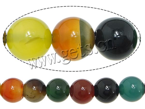 Mixed Agate Beads, Round, natural, more sizes for choice, Length:Approx 15.5 Inch, Sold By Strand