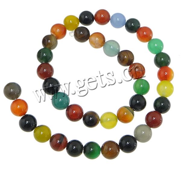 Mixed Agate Beads, Round, natural, more sizes for choice, Length:Approx 15.5 Inch, Sold By Strand