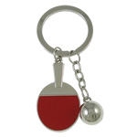 Zinc Alloy Key Chain Jewelry, with Iron, plated, Customized & enamel nickel, lead & cadmium free Approx 24mm Approx 2.8 Inch 