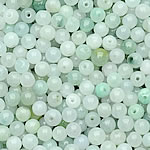 Jadeit Perlen, rund, natürlich, glatt, Bohrung:ca. 1-2mm, verkauft von PC