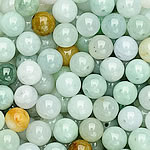 Jadeite Beads, Round, natural, smooth, mixed colors, 8mm Approx 1-2mm 
