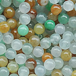 Jadeit Perlen, natürlich, gemischt & glatt, 5mm, Bohrung:ca. 1-2mm, verkauft von PC