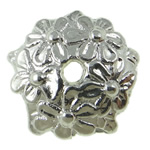 Zink Legierung Perlenkappen, Zinklegierung, Blume, plattiert, keine, frei von Blei & Kadmium, 11mm, ca. 1300PCs/kg, verkauft von kg